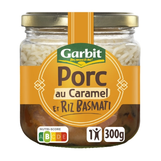 Schwein mit Karamell & Basmatireis Garbit
