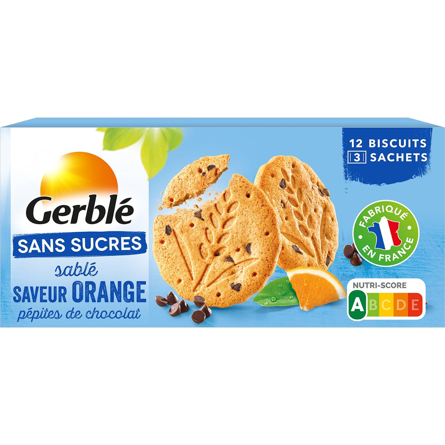 Sugar-Free Orange Chocolate Chip Cookie Gerblé