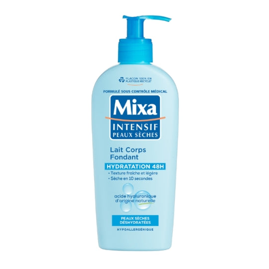 Schmelzende Body Lotion 48H Feuchtigkeit Hyaluronsäure Für trockene, dehydrierte Haut Mixa