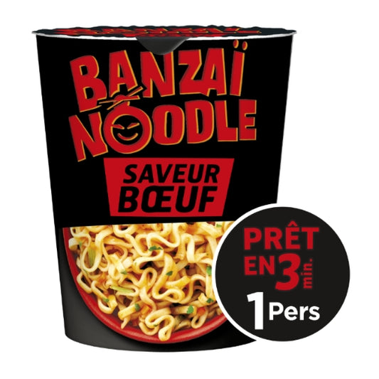 Instant Noodles Banzaï Beef Lustucru