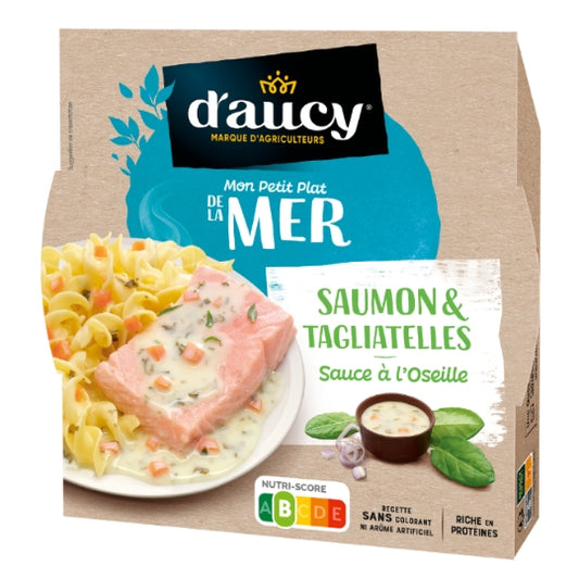 Cooked Dish Salmon Fillet With Sorel & Tagliatelles D'Aucy