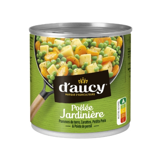 Gekochtes Gemüse, gebraten mit Karottensaft D'Aucy