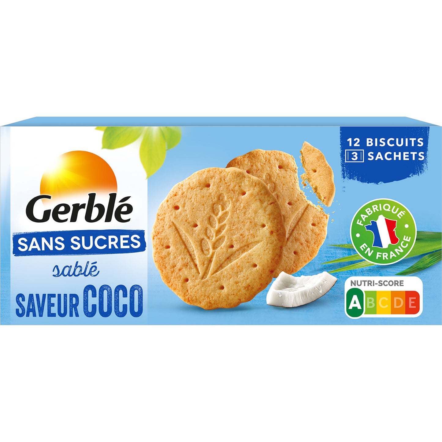 Sugar-Free Coconut Flavored Biscuits Gerblé