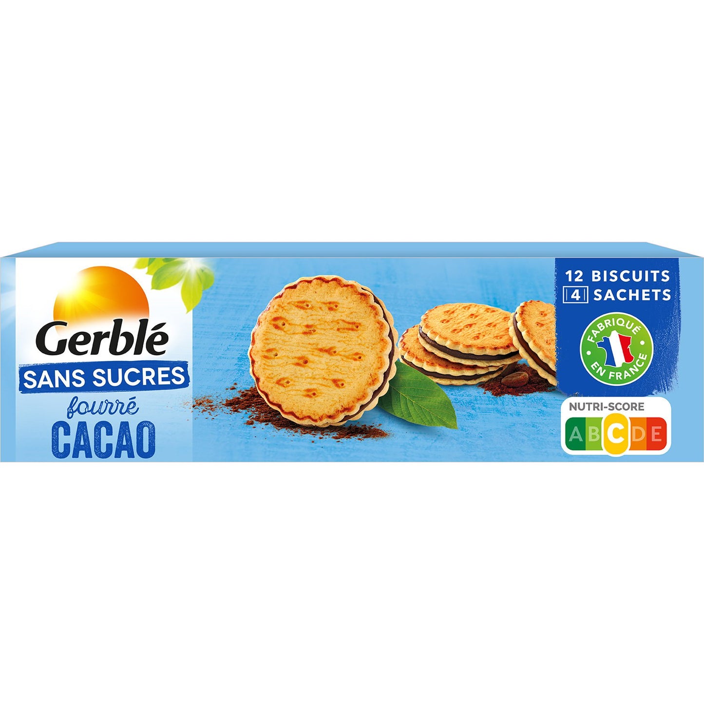 Sugar-Free Cocoa-Filled Biscuit Gerblé