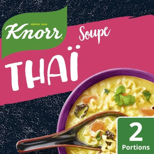 Knorr dehydrierte Thai-Suppe mit Nudeln, Pilzen und Sojabohnen