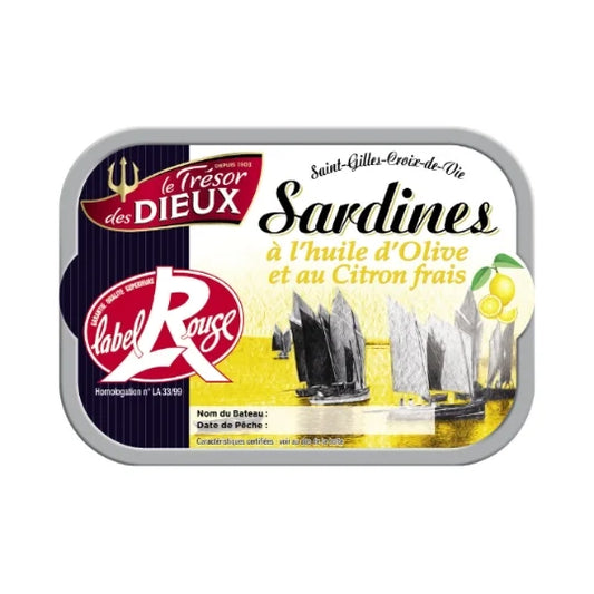 Sardines With Olive Oil & Lemon Label Rouge Le Trésor Des Dieux
