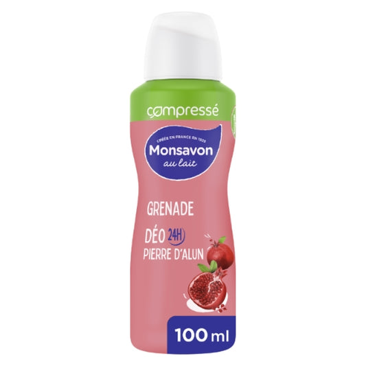 Alum - Pomegranate - Hibiscus Compressed Deodorant Monsavon
