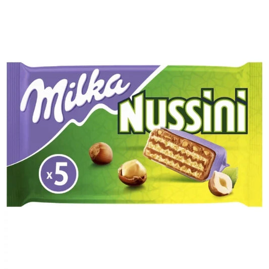 Nussini Milch & Haselnuss Waffel Schokoladenriegel Milka