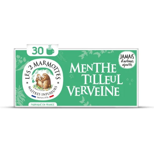Mint Linden Verbena Infusion Les 2 Marmottes