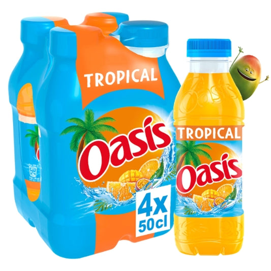 4 X Oasis Tropisches Getränk
