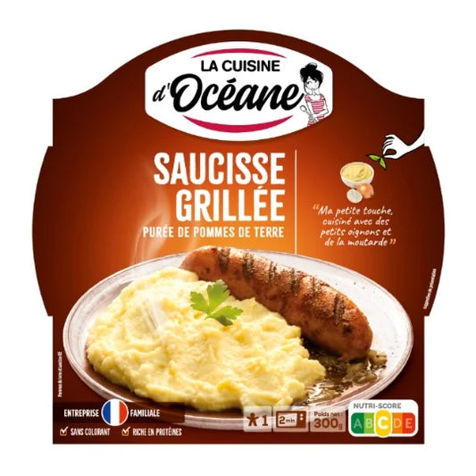 Gegrillte Wurst und Kartoffelpüree La Cuisine D'Océane