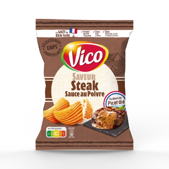 Vico Steak Flavored Chips With Pepper Sauce